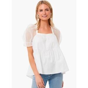 TUCKERNUCK Pomander Place White Tinsley Top Size Small